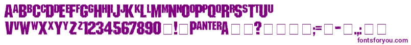 shredded Font – Purple Fonts on White Background