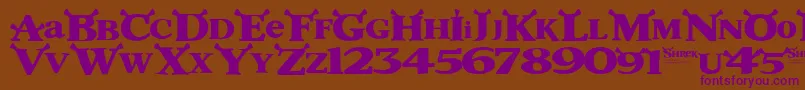Shrek Font – Purple Fonts on Brown Background
