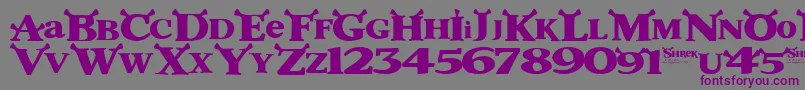 Shrek Font – Purple Fonts on Gray Background