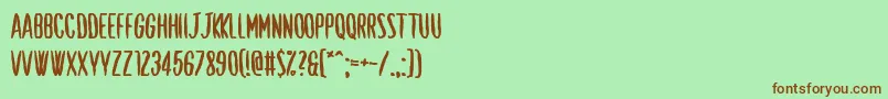 Shut Up and Love Me Font – Brown Fonts on Green Background