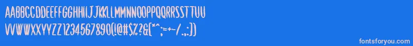 Fonte Shut Up and Love Me – fontes rosa em um fundo azul