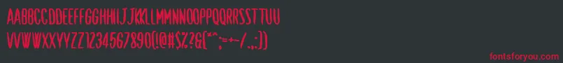 Czcionka Shut Up and Love Me – czerwone czcionki na czarnym tle