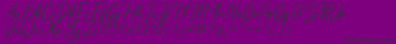 Shutten Reason Free-Schriftart – Schwarze Schriften auf violettem Hintergrund