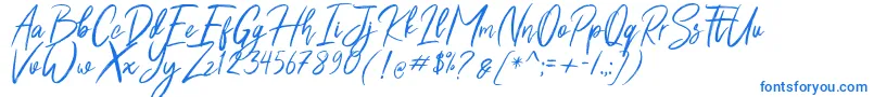 Shutten Reason Free Font – Blue Fonts on White Background