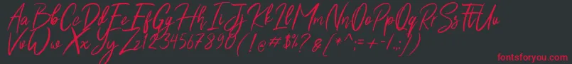Shutten Reason Free-Schriftart – Rote Schriften auf schwarzem Hintergrund