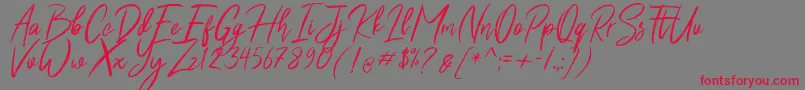Shutten Reason Free Font – Red Fonts on Gray Background