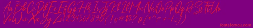 Shutten Reason Free Font – Red Fonts on Purple Background