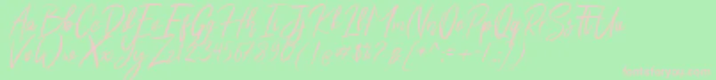 Shutten Reason Free Font – Pink Fonts on Green Background