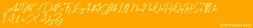Shutter Braille Personal Use Only Font – Yellow Fonts on Orange Background