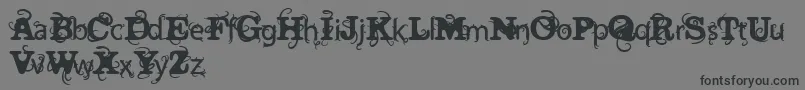 VtksWineLabelTwo Font – Black Fonts on Gray Background