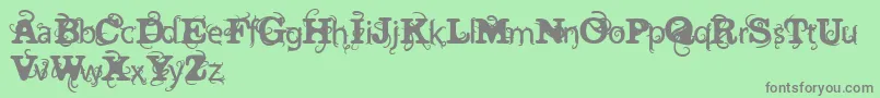 VtksWineLabelTwo Font – Gray Fonts on Green Background