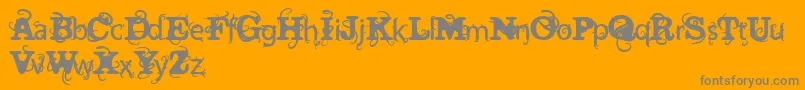 VtksWineLabelTwo Font – Gray Fonts on Orange Background