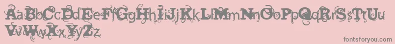 VtksWineLabelTwo Font – Gray Fonts on Pink Background