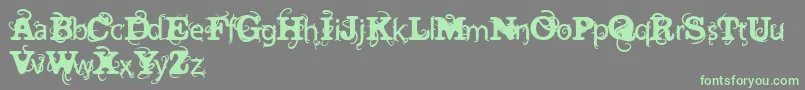 VtksWineLabelTwo Font – Green Fonts on Gray Background