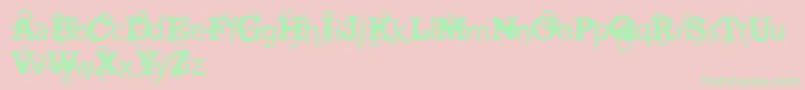 VtksWineLabelTwo Font – Green Fonts on Pink Background