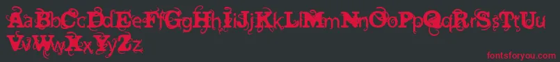 VtksWineLabelTwo Font – Red Fonts on Black Background