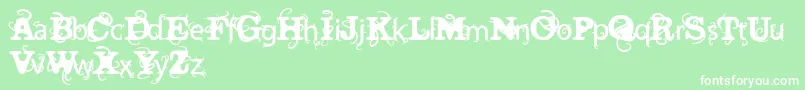 VtksWineLabelTwo Font – White Fonts on Green Background