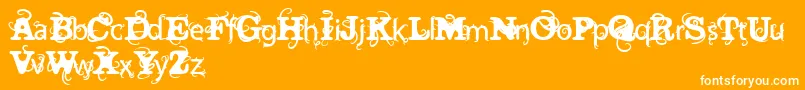 VtksWineLabelTwo Font – White Fonts on Orange Background