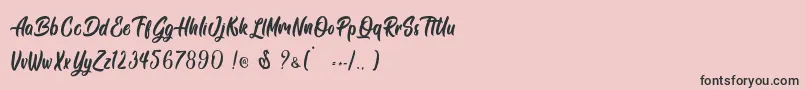 Siam Giants   Personal Use Font – Black Fonts on Pink Background