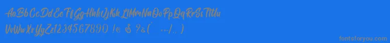Siam Giants   Personal Use Font – Gray Fonts on Blue Background