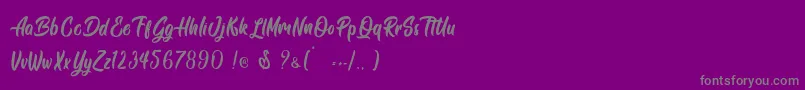 Siam Giants   Personal Use Font – Gray Fonts on Purple Background