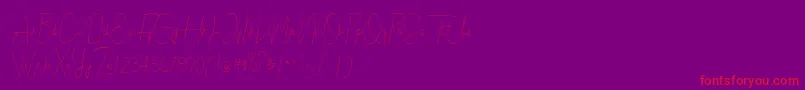 SiciliaDEMO Font – Red Fonts on Purple Background