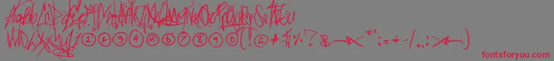 sickcapital vice-Schriftart – Rote Schriften auf grauem Hintergrund