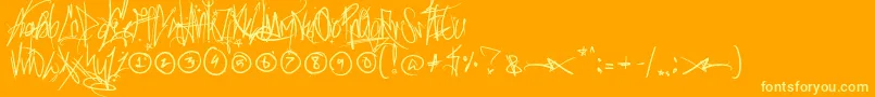 sickcapital vice-Schriftart – Gelbe Schriften auf orangefarbenem Hintergrund