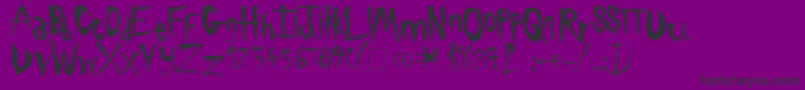 Czcionka sickness – czarne czcionki na fioletowym tle