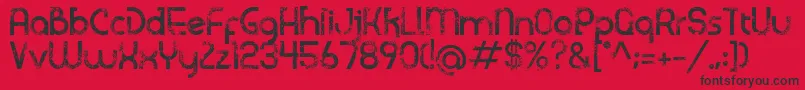 Sicupak Font – Black Fonts on Red Background