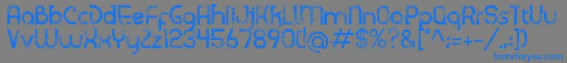 Sicupak Font – Blue Fonts on Gray Background