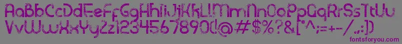 Sicupak Font – Purple Fonts on Gray Background