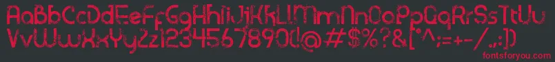 Sicupak Font – Red Fonts on Black Background