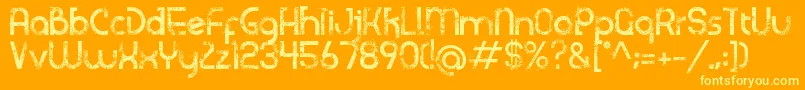 Sicupak Font – Yellow Fonts on Orange Background