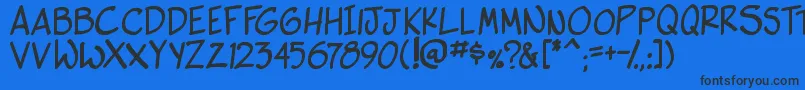 side k bold Font – Black Fonts on Blue Background