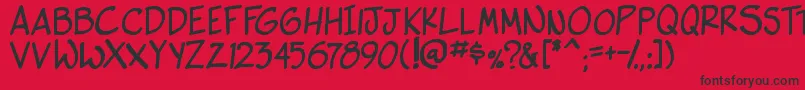 side k bold Font – Black Fonts on Red Background