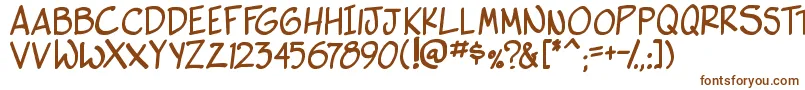 Шрифт side k bold – коричневые шрифты на белом фоне