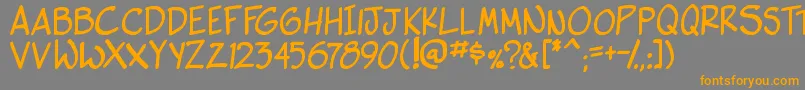 side k bold Font – Orange Fonts on Gray Background