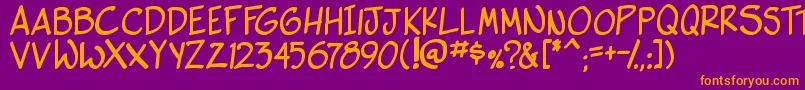 side k bold Font – Orange Fonts on Purple Background