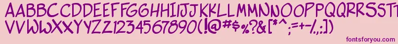 Шрифт side k bold – фиолетовые шрифты на розовом фоне