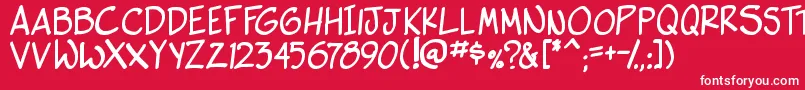 フォントside k bold – 赤い背景に白い文字