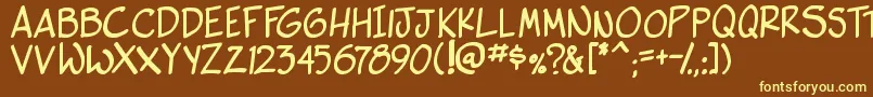 Шрифт side k bold – жёлтые шрифты на коричневом фоне