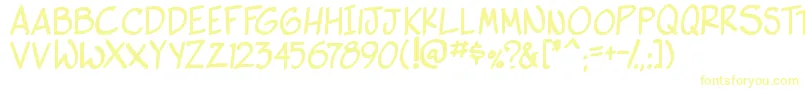 side k bold-Schriftart – Gelbe Schriften