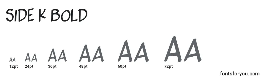 Side k bold Font Sizes