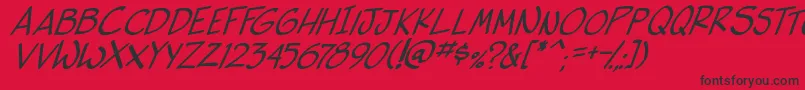 side k ita Font – Black Fonts on Red Background