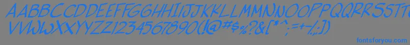 More about side k ita Font side k ita Font – Blue Fonts on Gray Background