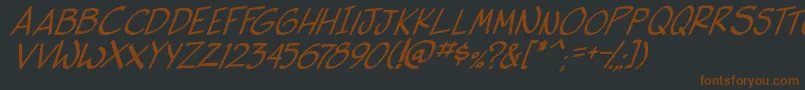 side k ita Font – Brown Fonts on Black Background