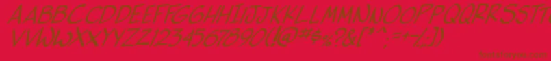 side k ita Font – Brown Fonts on Red Background