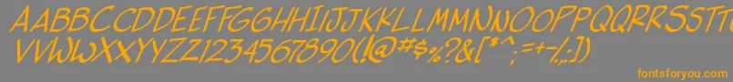 side k ita Font – Orange Fonts on Gray Background