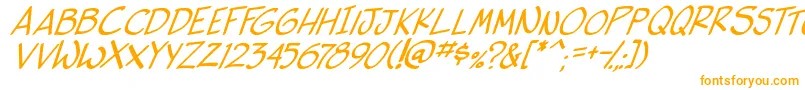 side k ita Font – Orange Fonts on White Background